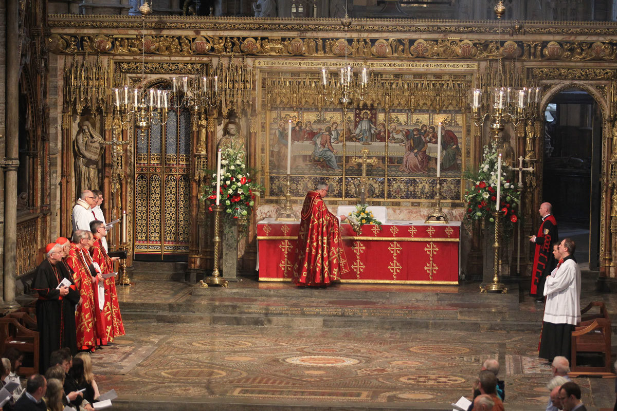 Evensong with the Relic of St Thomas Becket on the High Altar, which was attended by the Hungarian President, Jason Ader