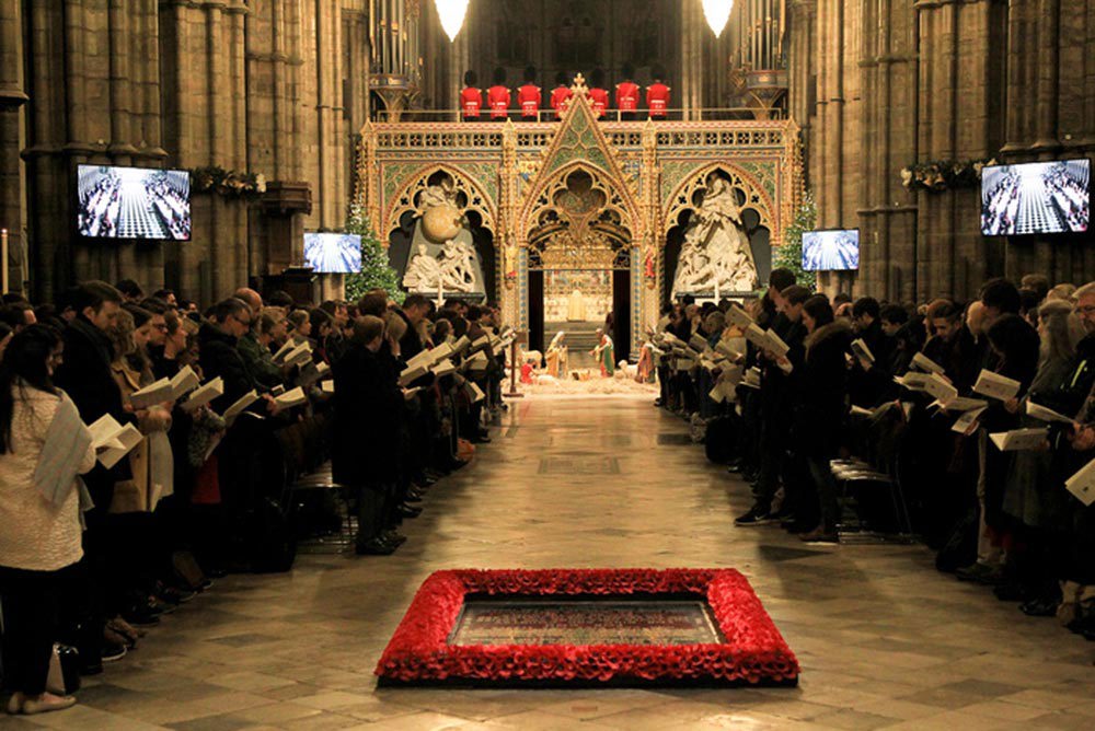 Westminster Abbey holds Whitehall Carol Service
