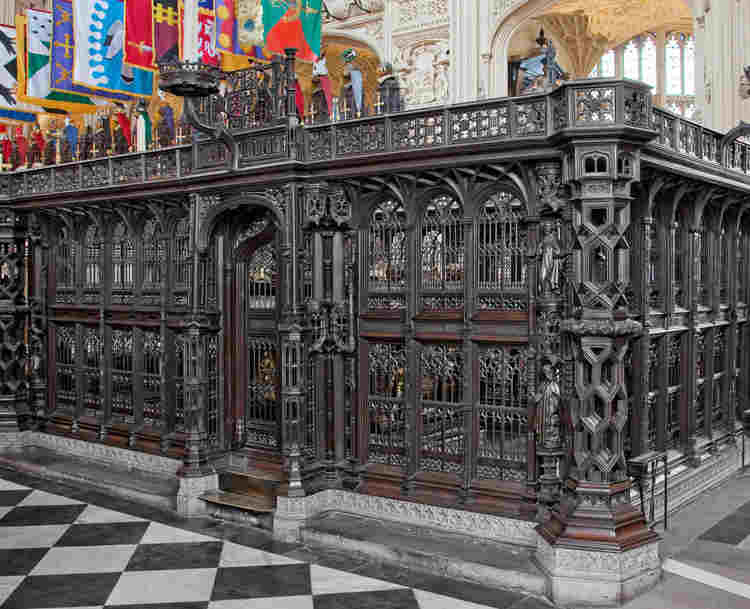 Photograph of a royal tomb within Westminster Abbey, representing a royal funeral assembly for secondary school students