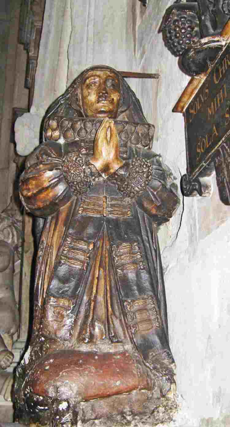 Jane Hill figure kneeling on a cushion