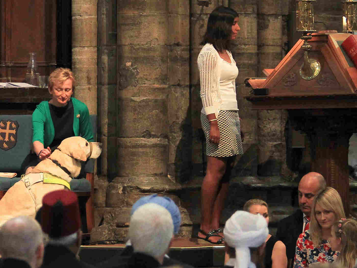 Selina Litt, visually impaired sprinter and NHS patient, reads St Matthew 25: 31-40