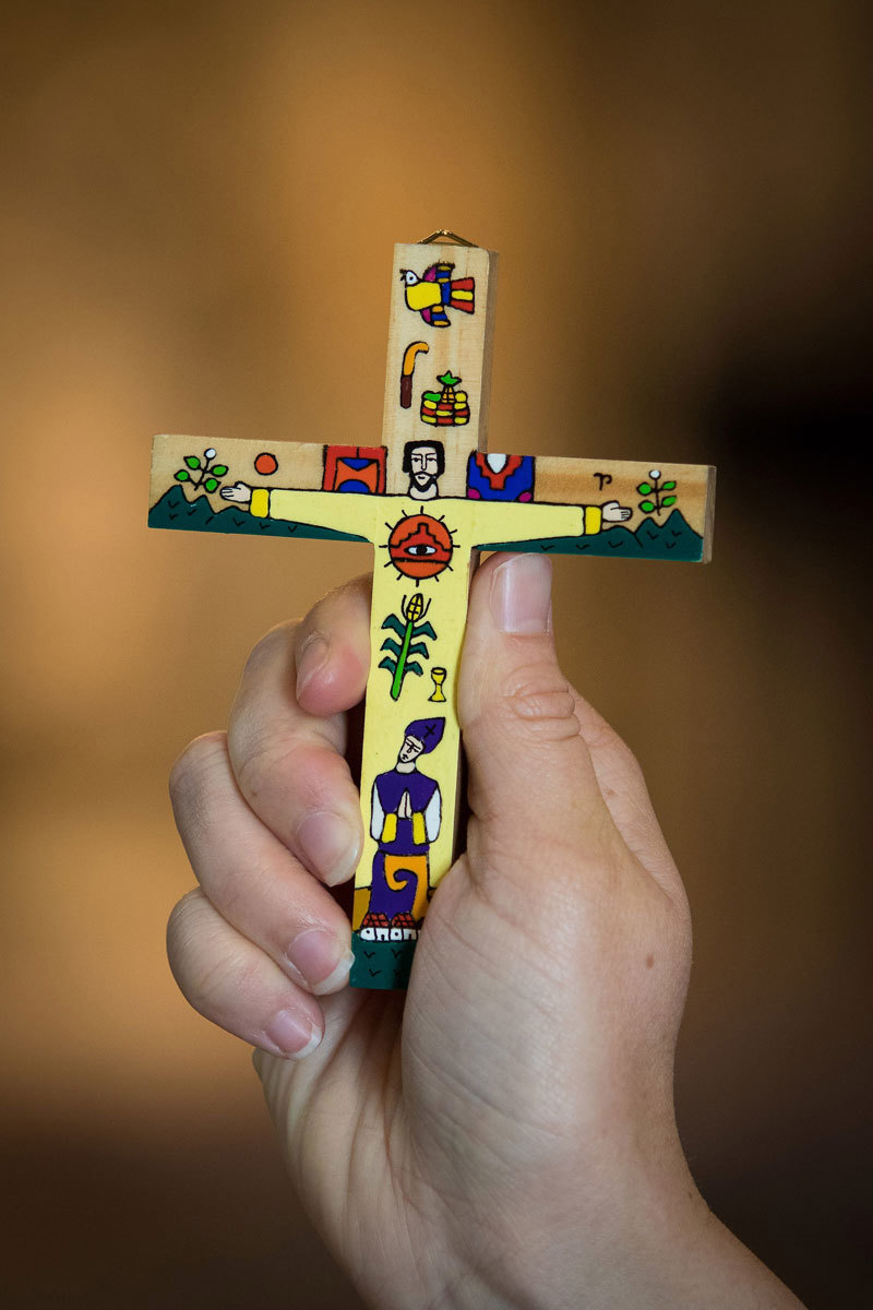 The Salvadorian Cross, given to all members of the congregation