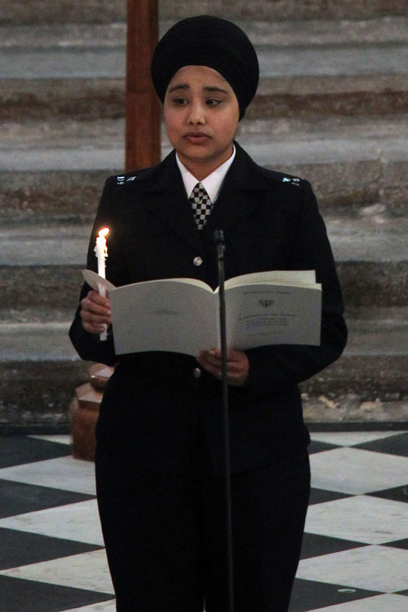 Prayers are said by Police Constable Jaskaran Garcha, Metropolitan Police Service