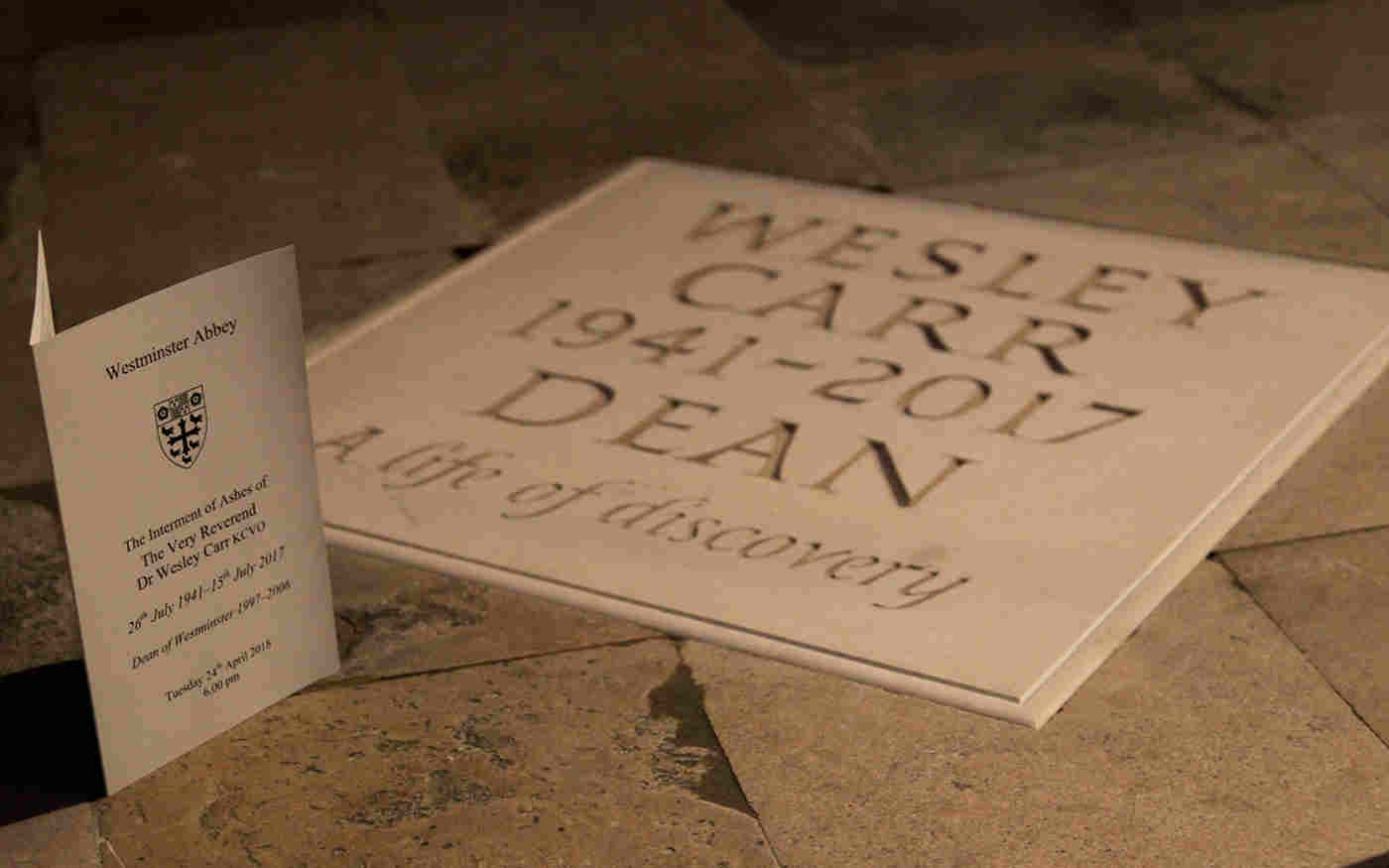 Ashes of Dr Wesley Carr buried in the Abbey