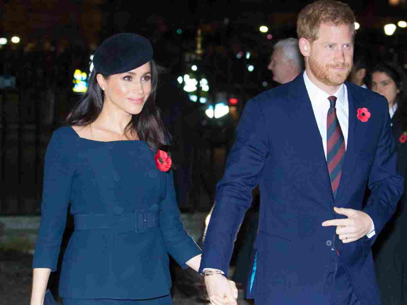 The Duke and Duchess of Sussex arrive for the service