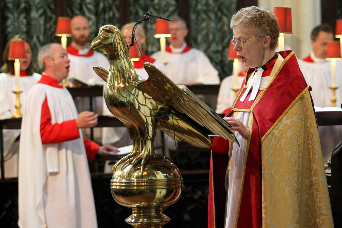 The Reverend Jane Sinclair, Canon of Westminster and Rector of St Margaret's, gives The Welcome and Bidding