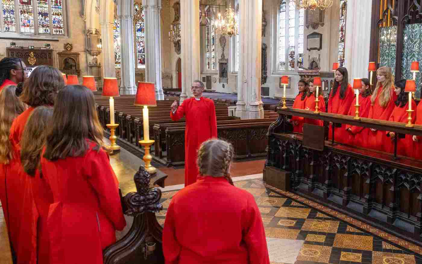 The Choristers of St Margaret's rehearsal