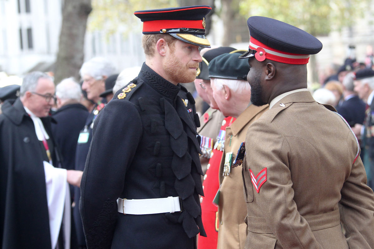 Prince Harry meets members of the Armed Forces