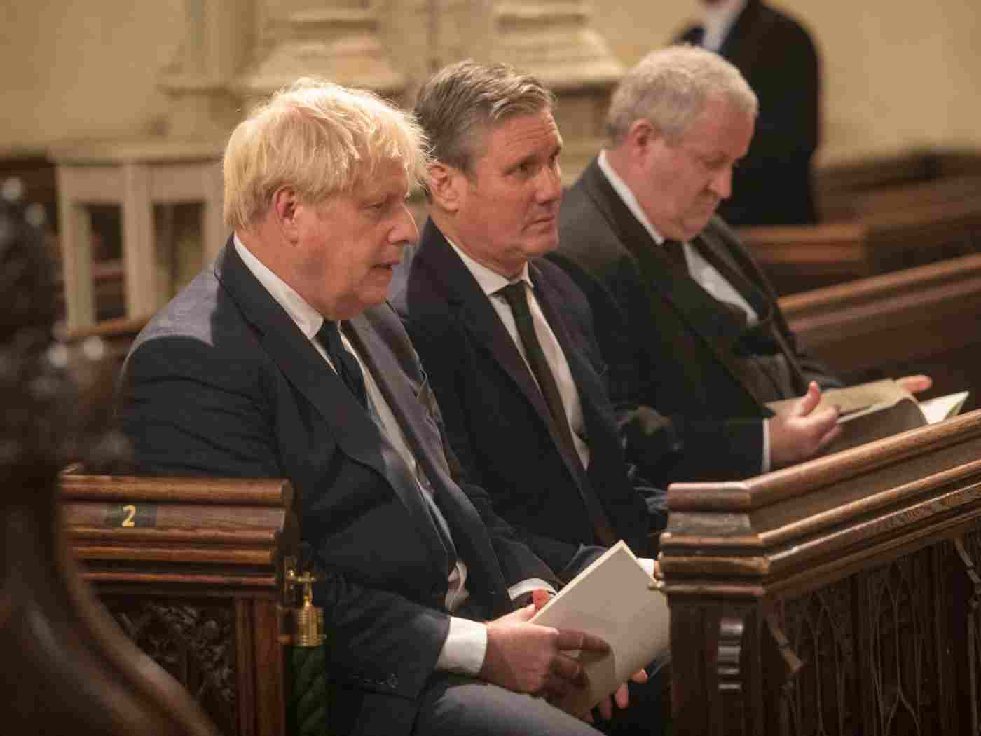 The Prime Minister and the Leader of the Opposition in St Margaret's Church