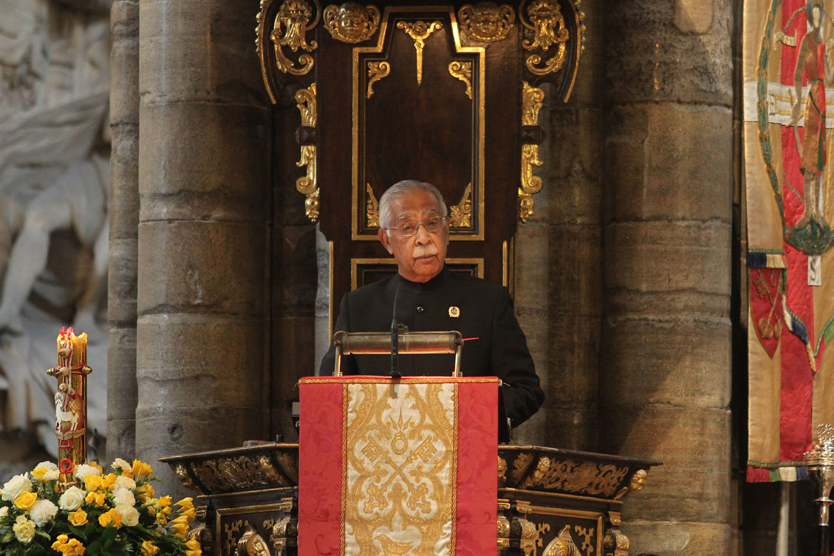 Lieutenant General Raavi Eipe, Commonwealth War Graves Commission Honorary Liaison Officer, India, gives a Testimony