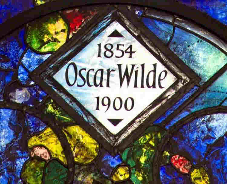 Photograph of Oscar Wilde's memorial window in Westminster Abbey, representing individual liberty, one of the British Values