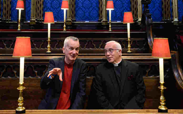 The Dean in conversation with comedian Frank Skinner