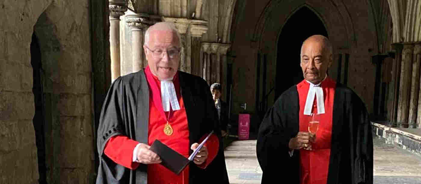 Westminster Abbey's Dean Hoyle with Sir Kenneth Olisa