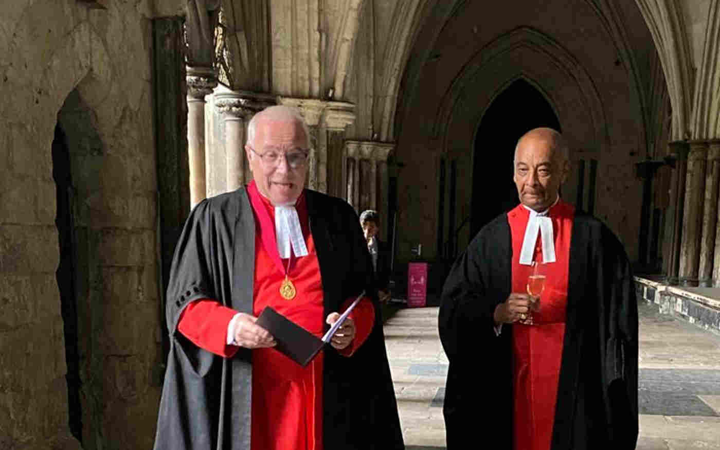Westminster Abbey's Dean Hoyle with Sir Kenneth Olisa