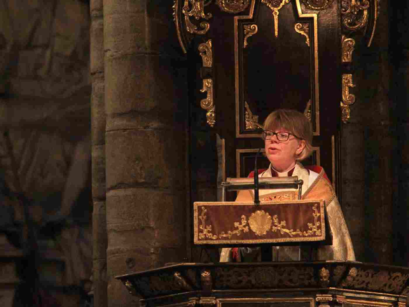 The Right Reverend and Right Honourable Dame Sarah Mullally DBE, Bishop of London, gives the sermon