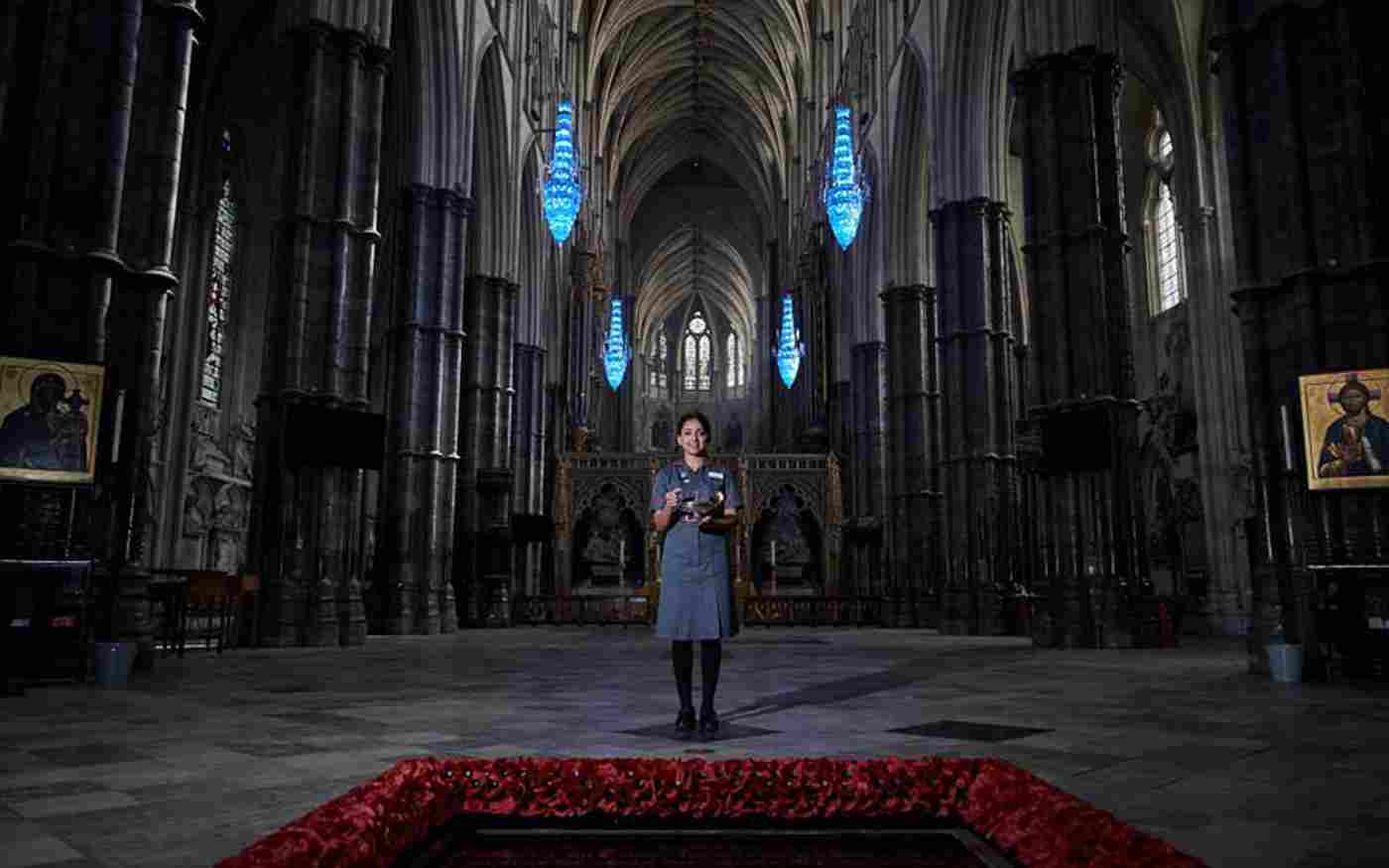 Abbey turns itself NHS blue for nurses’ tribute