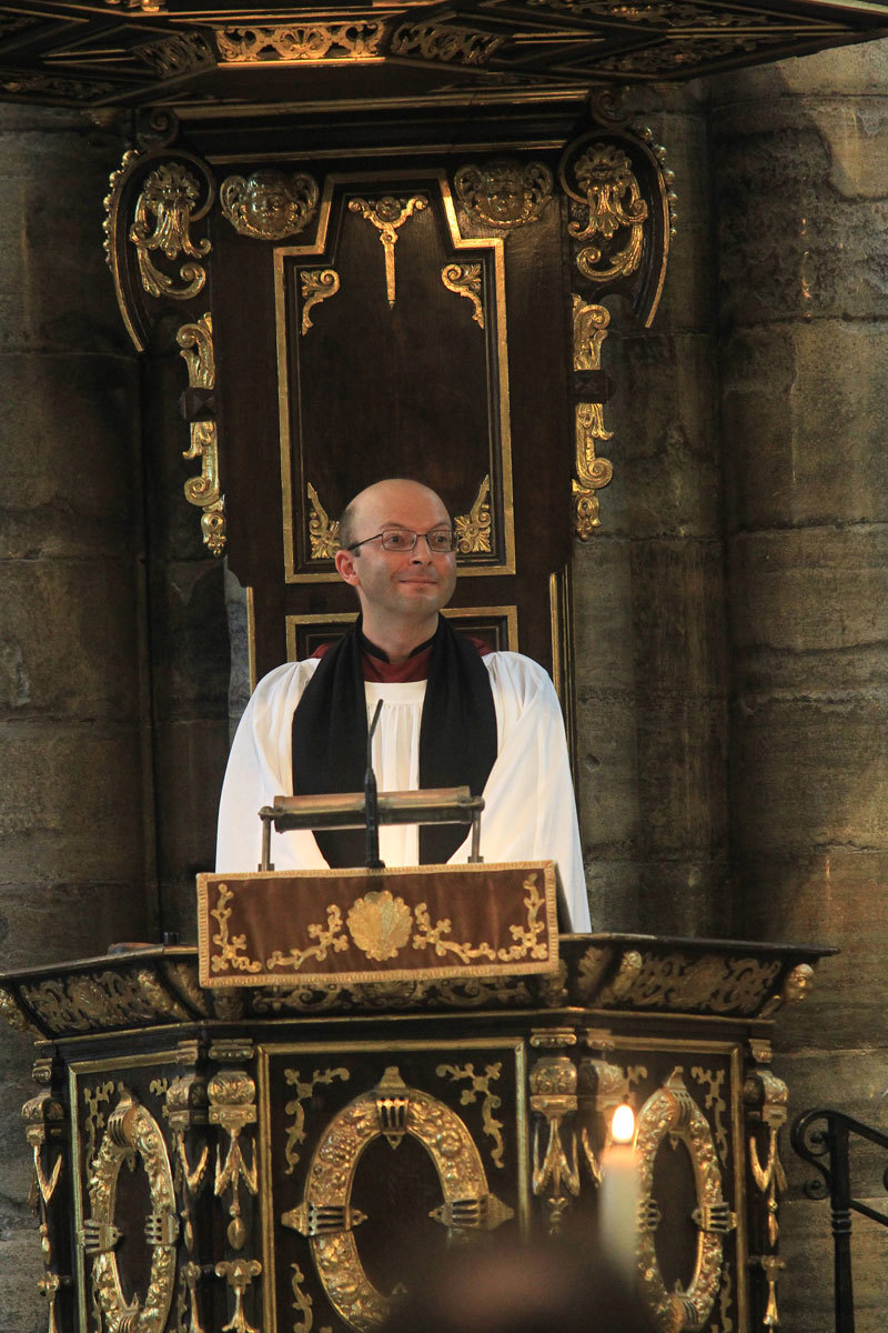 The sermon was given by the Reverend Dr Paul Edmondson, Head of Research, The Shakespeare Birthplace Trust