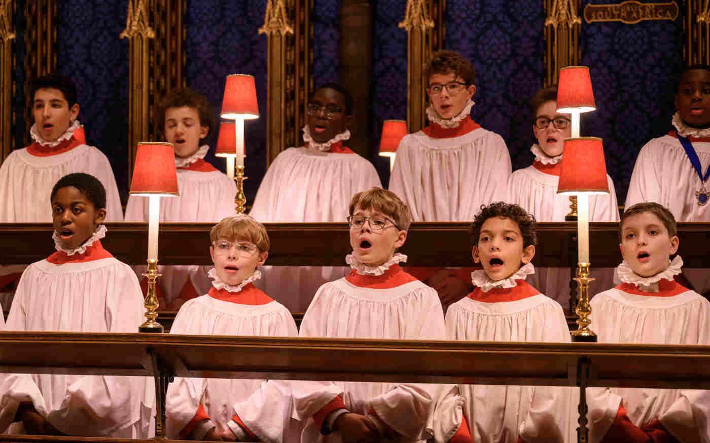Choir boys singing
