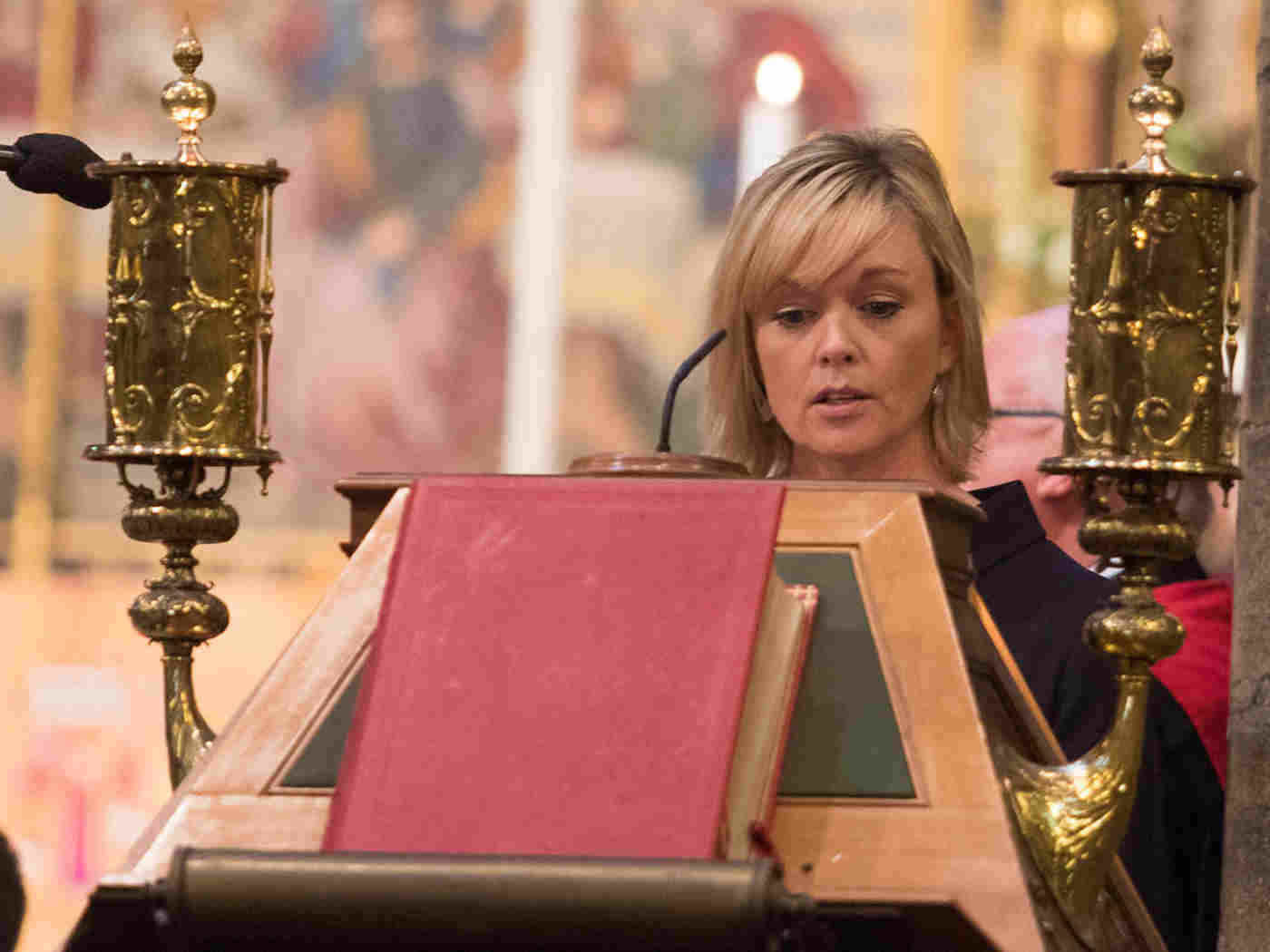 Julie Etchingham, broadcaster and CAFOD ambassador, reads St James 2: 5-13