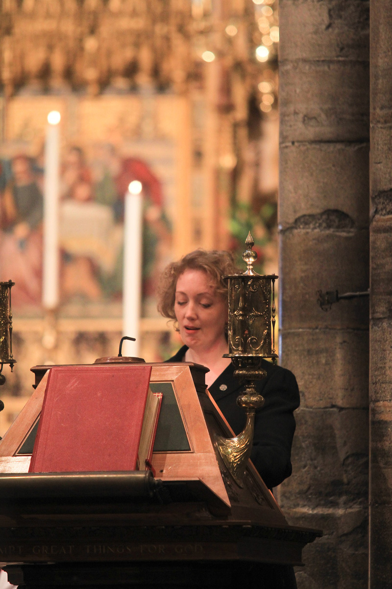 Elizabeth Stevenson, Headteacher, reads Psalm 16