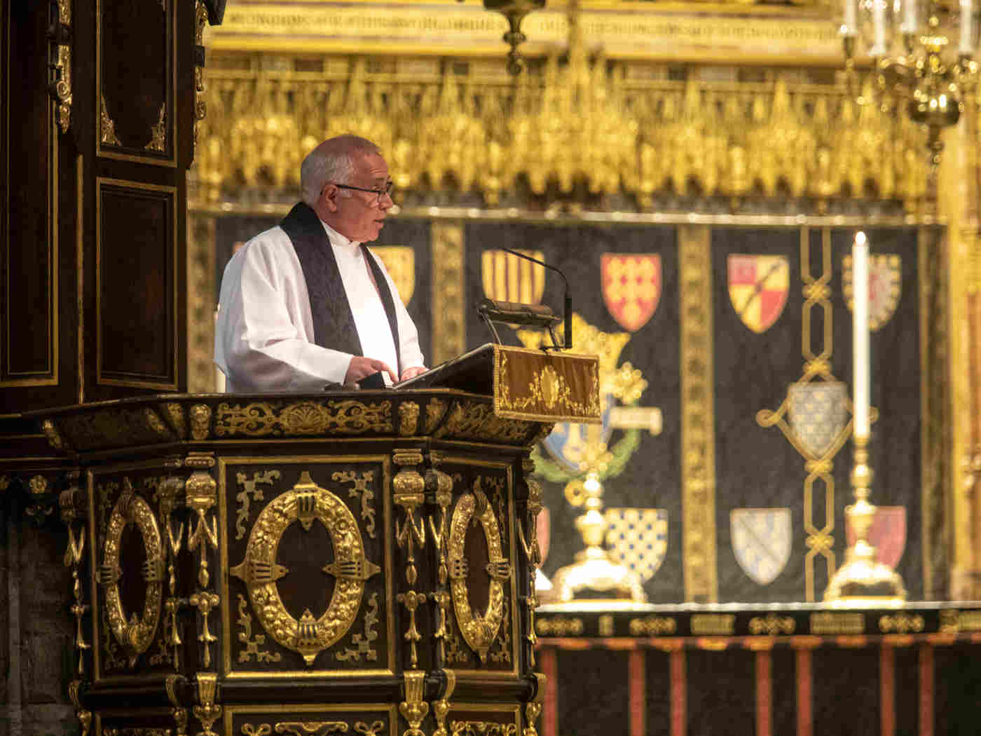 The Dean of Westminster, the Very Reverend Dr David Hoyle, gives the sermon