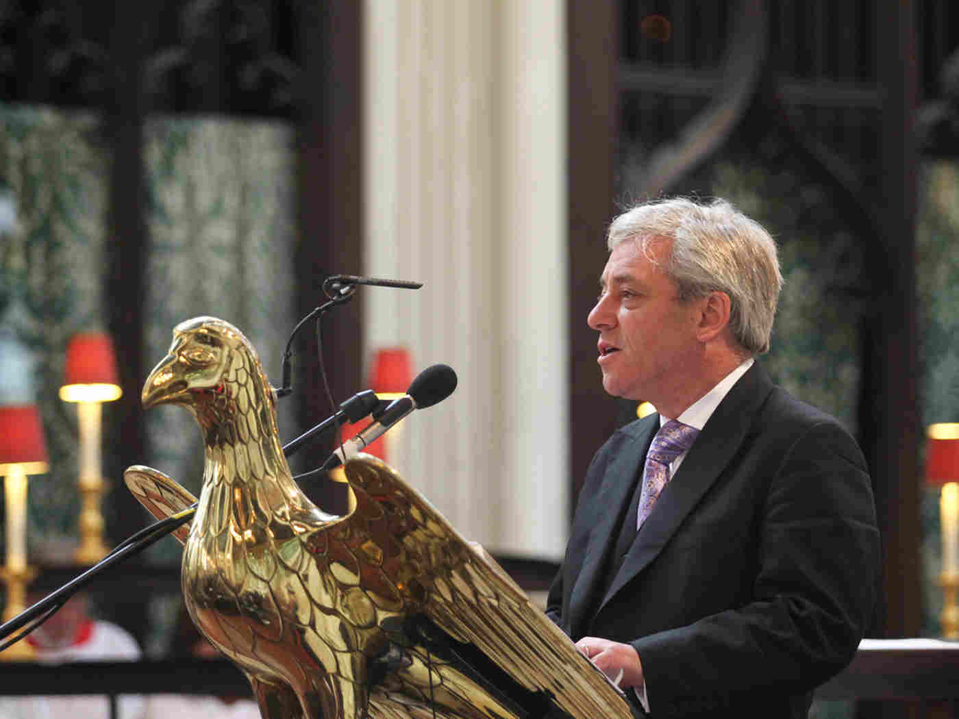 The Right Honourable John Bercow MP, Speaker of The House of Commons, read St John 12: 1-14