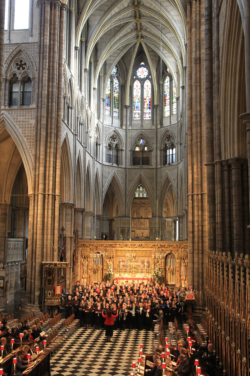 11 International Lutheran choirs, conducted by Barbara Hofling, sang before the service