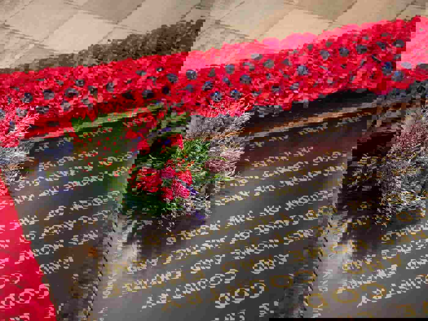 Flowers on the Grave of the Unknown Warrior