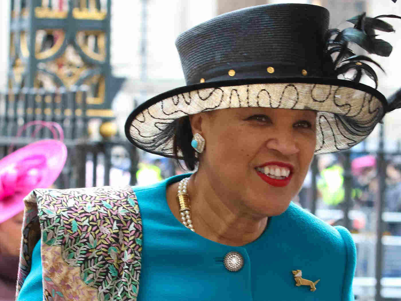 The Commonwealth Secretary-General, Baroness Scotland of Asthal QC, arrives