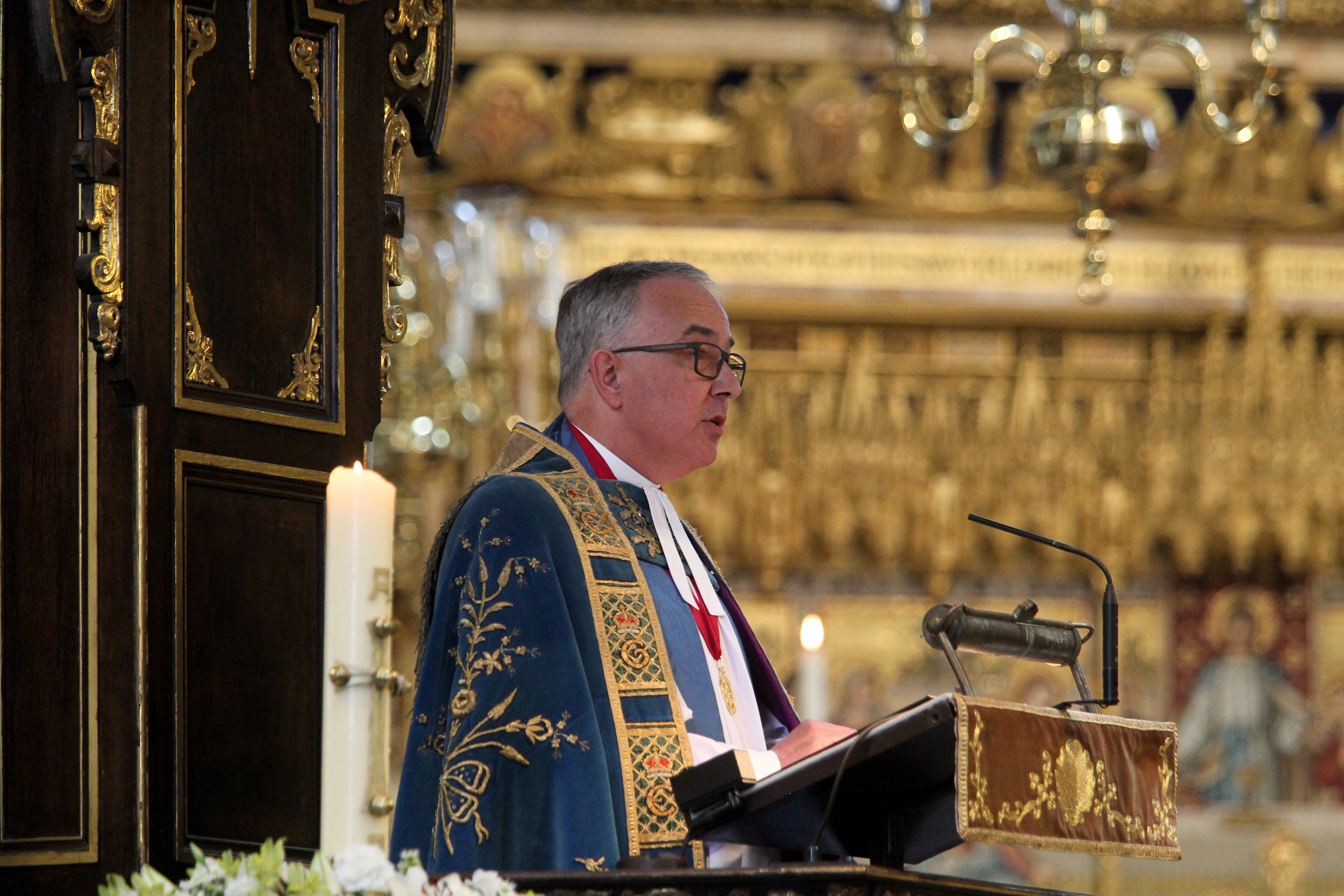 The Dean of Westminster, the Very Reverend Dr John Hall, gives The Address