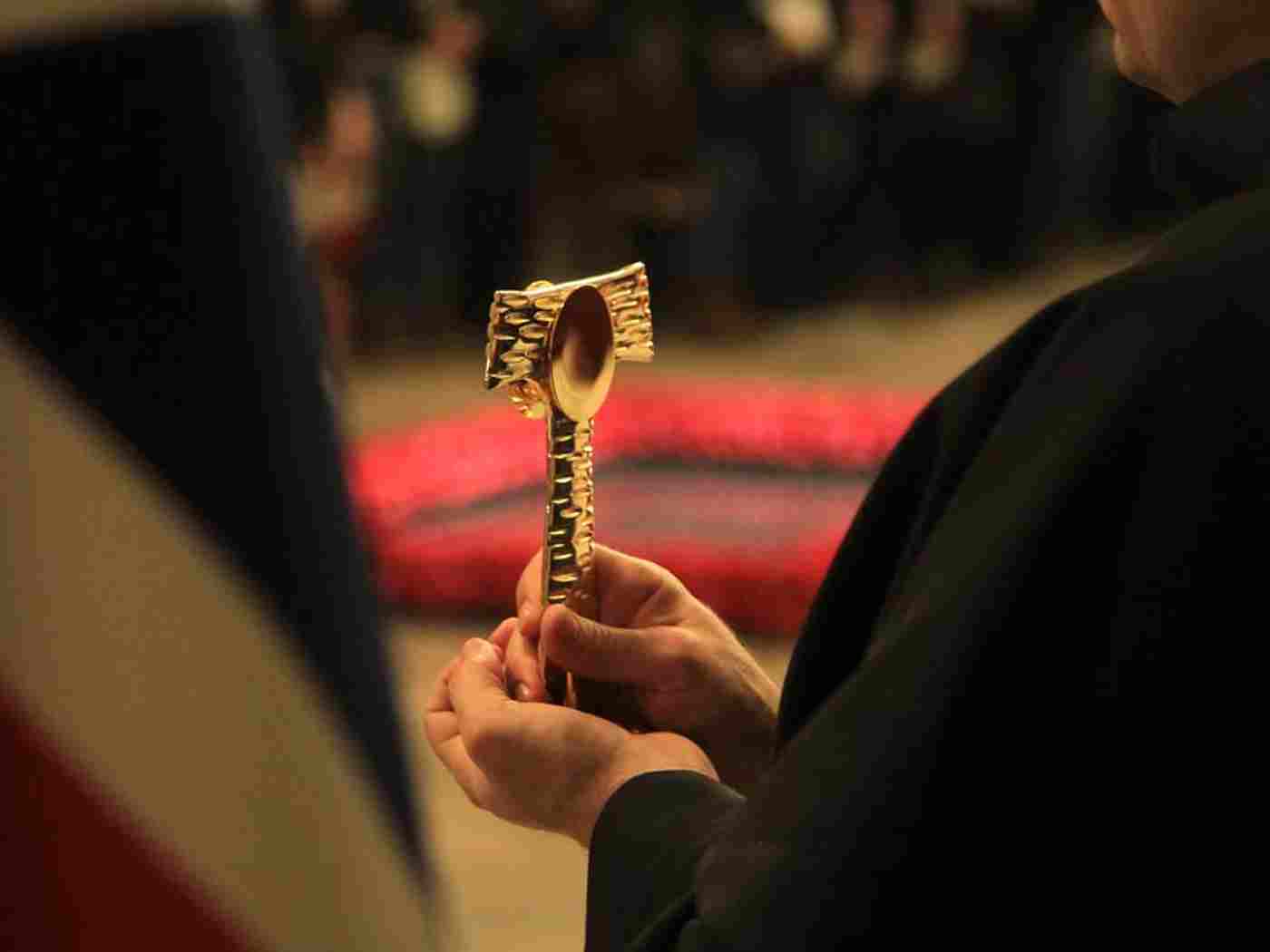 A relic of Saint Maximilian Kolbe is processed