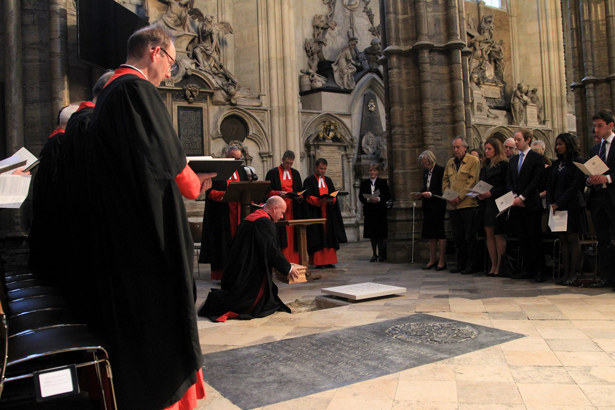 The ashes are interred