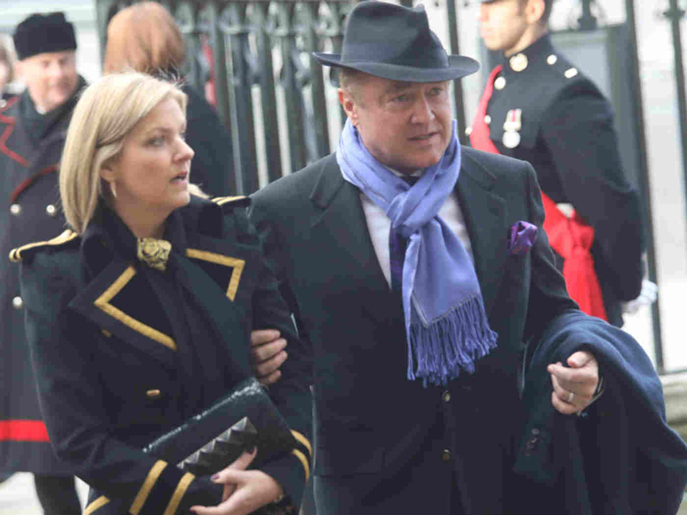 Riverdance creator and philanthropist Michael Flatey arrives