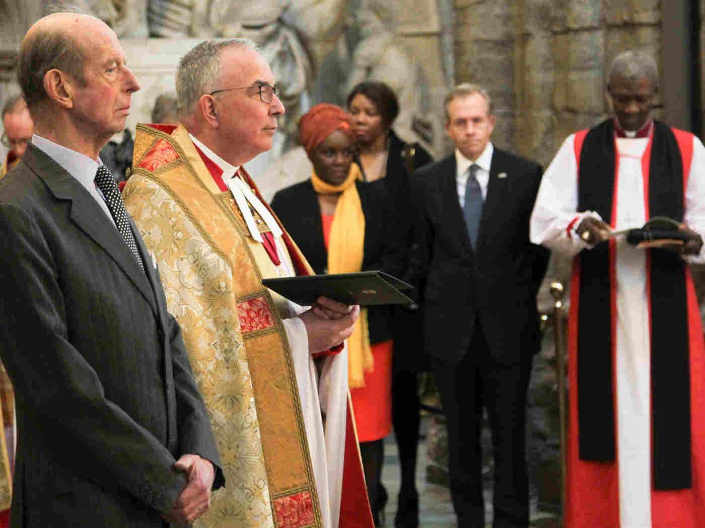 HRH The Duke of Kent with The Dean of Westminster, The Very Reverend Dr John Hall, at the start of the service