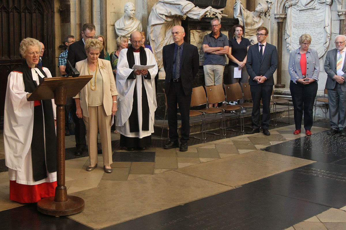 The service was led by the Reverend Jane Sinclair, Canon in Residence