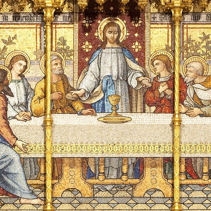 Photograph of Last Supper mosaic within Westminster Abbey