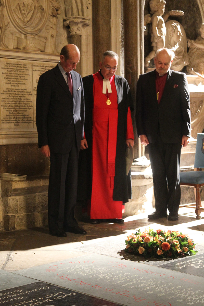 The wreath was laid by His Royal Highness The Duke of Kent