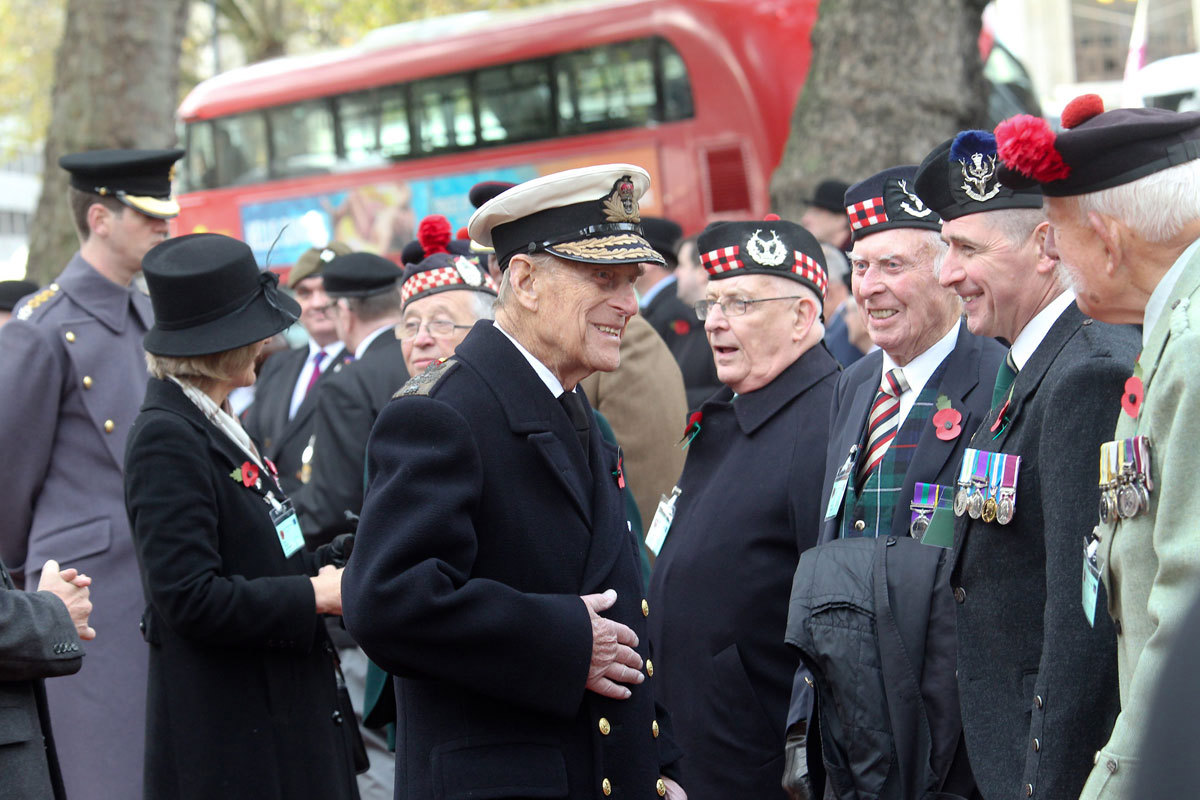 The Duke of Edinburgh meets veterans
