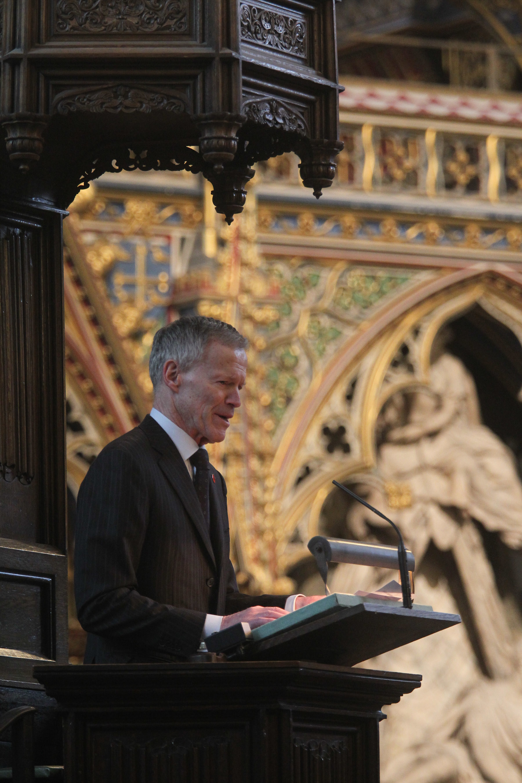 HE The Right Honourable Sir Lockwood Smith KNZM, High Commissioner of New Zealand, reads Isaiah 43: 1-7