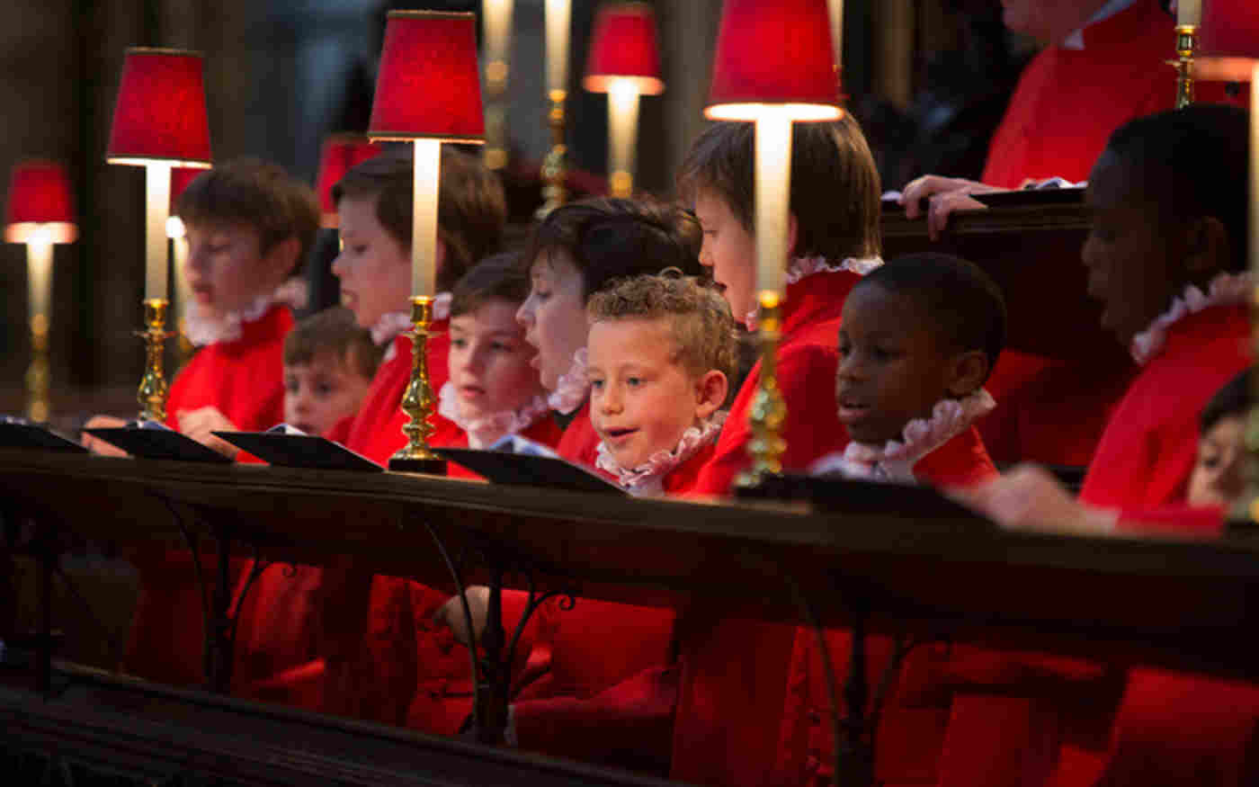 Boys participating in Evensong during a Westminster Abbey Choir School 'Chorister Experience Day'