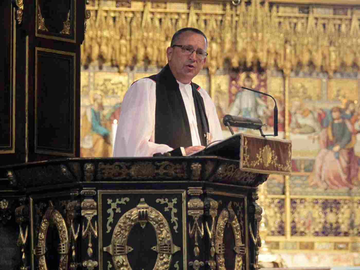 The Venerable (Air Vice-Marshal) John Ellis, Chaplain-in-Chief of the Royal Air Force, gives the Address