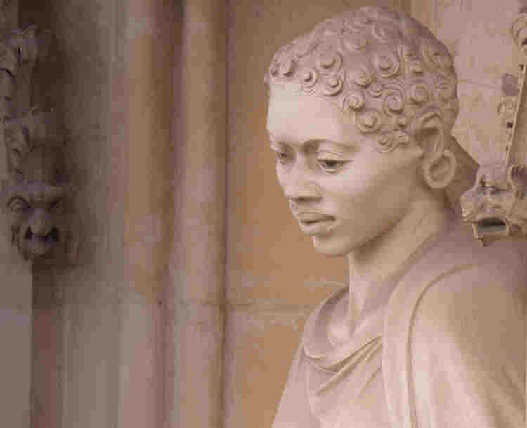 Photograph of Manche Masemola statue outside of Westminster Abbey, representing Joel's perspective
