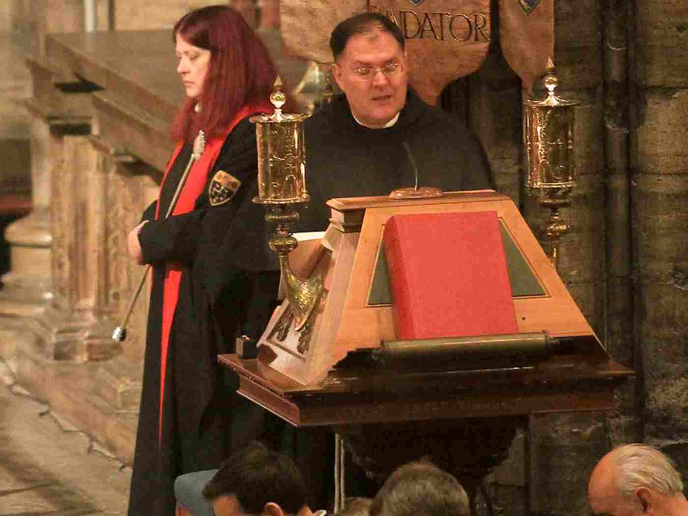 Father Grzegorz Bartosik reads A Prayer of St Maximilian