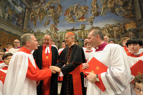 James O’Donnell, Organist and Master of the Choristers of Westminster Abbey meets Cardinal Tarcisio Bertone, SDB, Cardinal Secretary of State to His Holiness Pope Benedict XVI