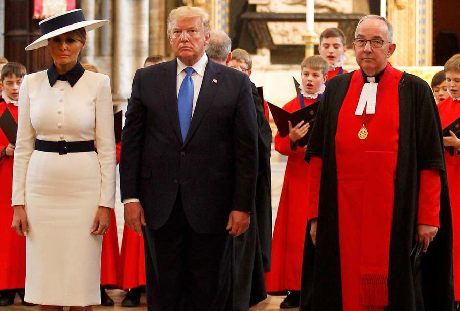 President Trump visits Westminster Abbey