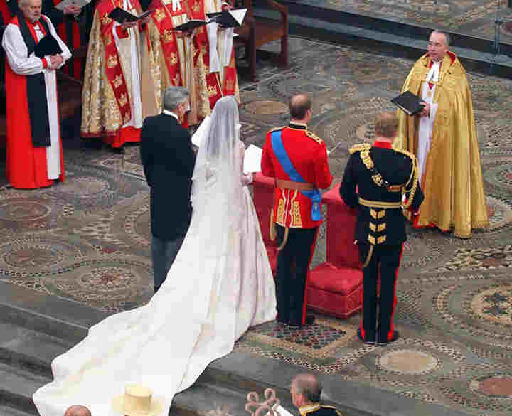 Photograph of royal wedding in 2011 at Westminster Abbey