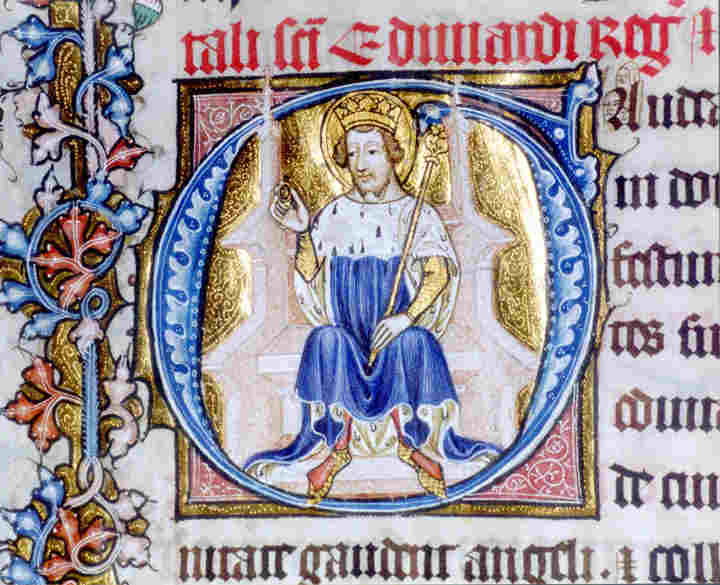 Manuscript illumination of Edward the Confessor representing the Edward the Confessor Virtual Classroom session