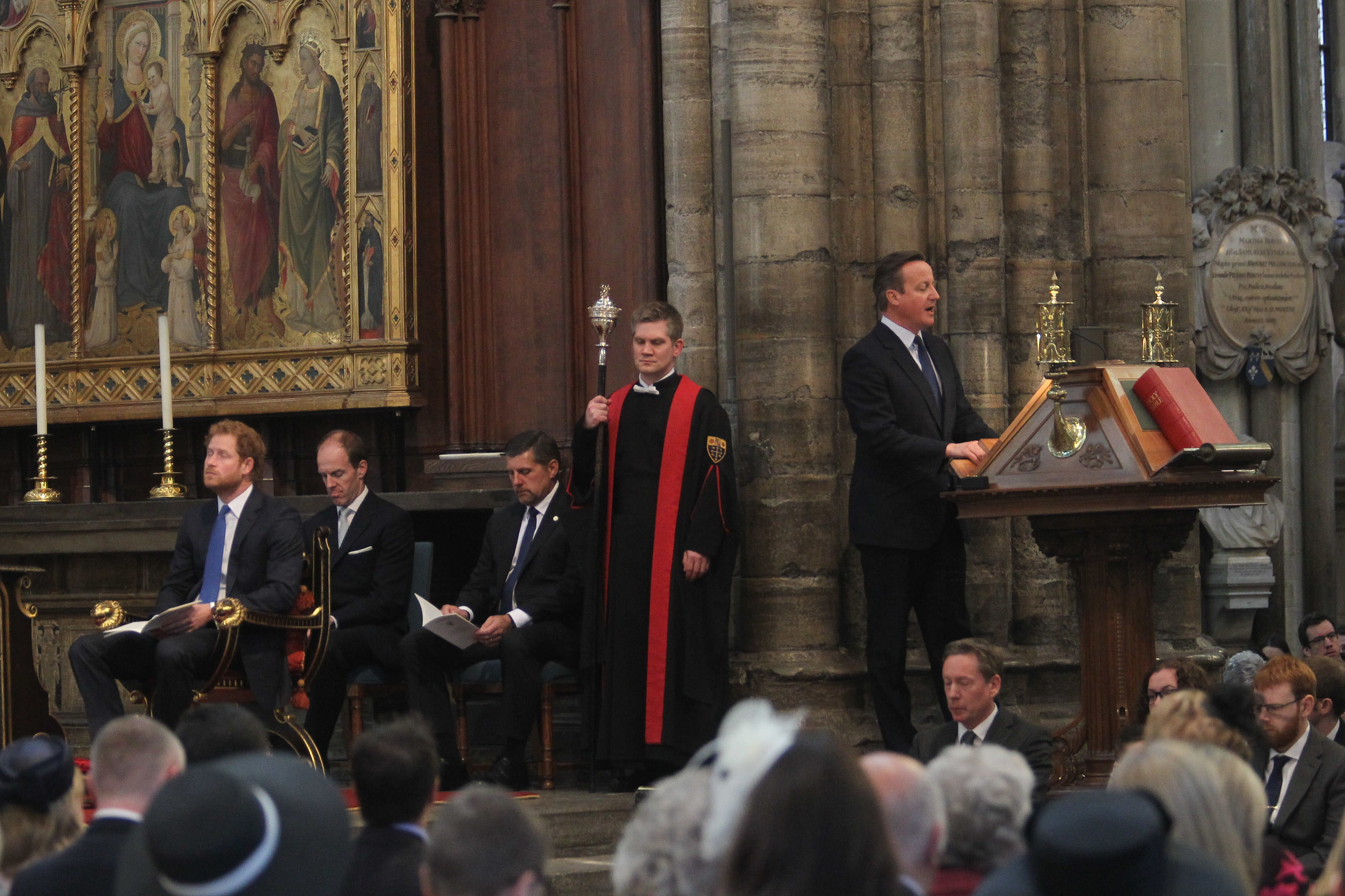 The Right Honourable David Cameron PM, Prime Minister, reads Isaiah 41: 1, 8-10
