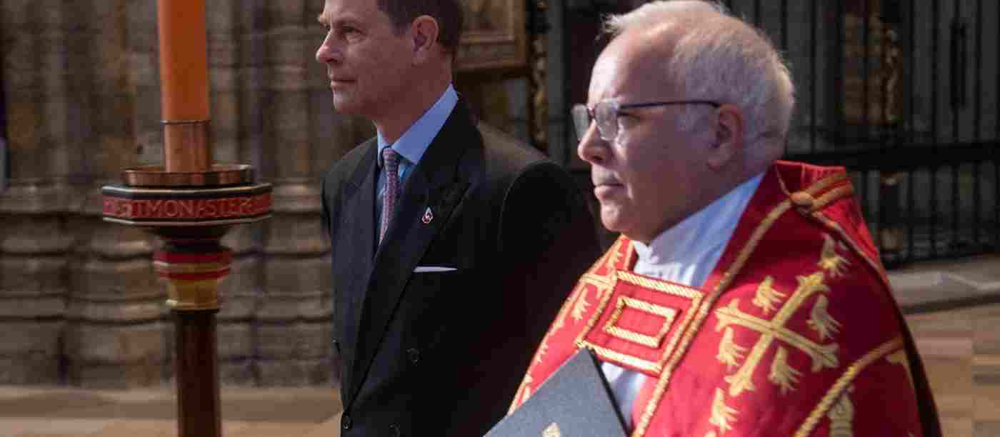 HRH The Earl of Wessex with the Dean