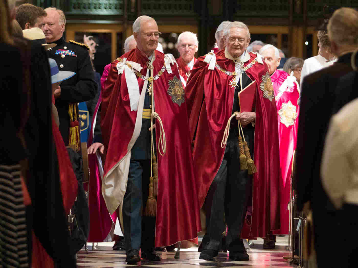 The Knights process into the Abbey from the Lady Chapel